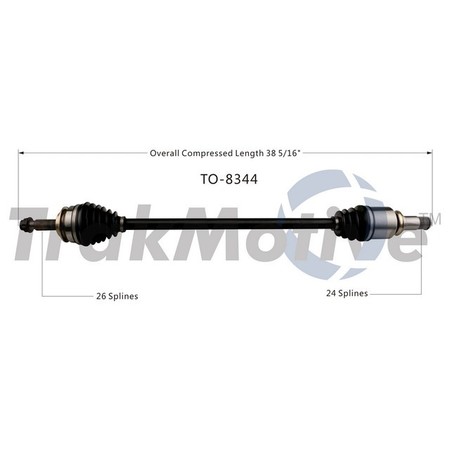 SURTRACK AXLE Cv Axle Shaft, To-8344 TO-8344
